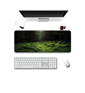 SonicTouch Klavye Mousepad 40x90cm Dikişsiz Pürüzsüz Sıvı Geçirmez Kaymaz Taban Yosun Vadisi