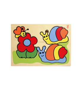 Çift Salyangoz Ahşap Puzzle