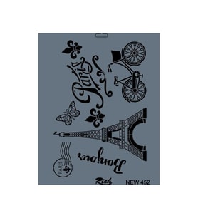 Rich New Seri N-452 Stencil 35x25 cm