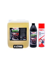 Seramik Katkılı Hızlı Cila 5 LT - 750 ML - Susuz Motor Temizleme 500 ML Uyumlu