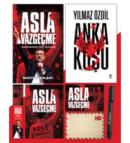 Asla Vazgeçme - Ayraç - Kartpostal - Poster - Anka Kuşu - Atatürk İmza Baskılı Kalem