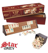 Star Vip Ahşap Okey Takımı 1. Sınıf Malzeme Kahveci Okey 43,5 Cm 1. Kalite Okey Star Marka