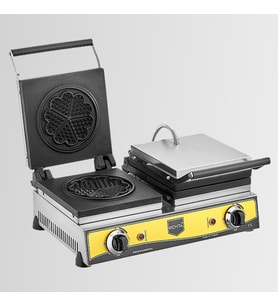 Remta W13 Sanayi Tipi Döküm Çiftli Çiçek Model 16 cm Waffle Makinası Elektrikli