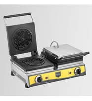 Remta W13 Sanayi Tipi Döküm Çiftli Çiçek Model 16 cm Waffle Makinası Elektrikli