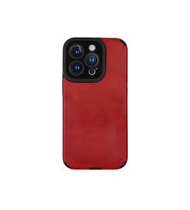 IPHONE 14 PRO UYUMLU LOOP DERİ SİLİKON KILIF (Kırmızı)