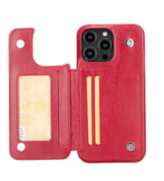 Bouletta Apple iPhone 14 Pro Max Uyumlu Deri Kılıf UBW V4EF (Kırmızı)