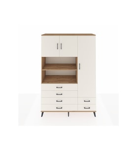 Hyperion Gardrop 9 Raflı 6 Çekmeceli 3 Kapaklı 132x44x195 Çam-Aytaşı