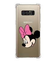 Samsung Galaxy Note8  Köşe Korumalı Antişok Kapak Minnie Mouse Tasarımlı Şeffaf  Kılıf