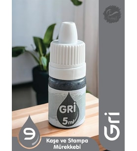 Kaşe Istampa Mürekkebi 5 ml  - Gri-T864