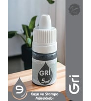 Kaşe Istampa Mürekkebi 5 ml  - Gri-T864