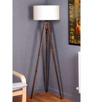 Tripod Lambader Krem Kahve Ahşap LY511