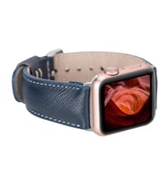Apple Watch Uyumlu Deri Kordon 42-44-45mm G3 Lacivert