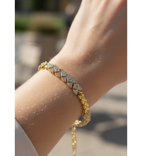 Xuping Gold Taşlı Zarafet Dalı Bileklik - 26xpb34