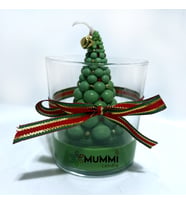 Mummi Candle Doğal Soya Wax Bardakta Yeşil Yılbaşı Ağacı
