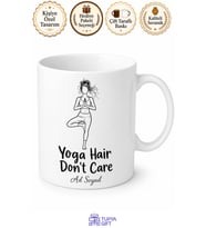 Yoga Hair Don't Care Yazılı Kupa Yoga Severlere Özel Hediye Bardak