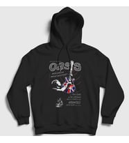 Presmono Unisex Siyah Guitar Oasis Kapüşonlu Sweatshirt 100167tt