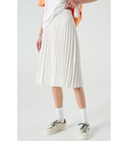 Lacoste Women's Pleated Skirt Pileli Kadın Etek Beyaz