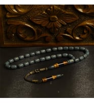 Özel Seri Kapsül Kesim Gümüş Püsküllü 12x8 mm Katalin Tesbih