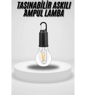 Taşınabilir Askılı Ampul Kamp Lambası Askılı Type-C Şarjlı Bahçe Lambası