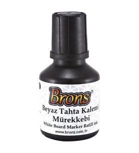 Brons Tahta Kalem Mürekkebi 30 CC Siyah Tahta Kalem Mürekkebi (12 Li Paket)