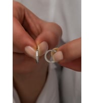 925 Ayar Gümüş Minik 15 mm Halka Küpe