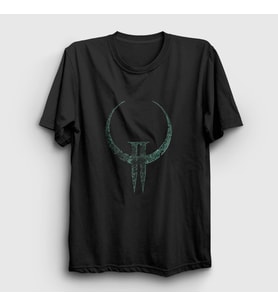 Presmono Unisex Siyah Logo Oyun Quake 2 II T-Shirt 511260tt