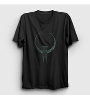 Presmono Unisex Siyah Logo Oyun Quake 2 II T-Shirt 511260tt