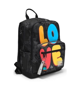 CORAL HIGH 33230 RENKLİ LOVE DESENLİ DÖRT BÖLMELİ SIRT ÇANTASI