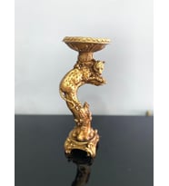 Şamdan mumluk çitalı  şamdan polyester (Gold)