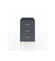 Kronos Komodin 3 Çekmeceli 60x59x96 Antrasit-Antrasit