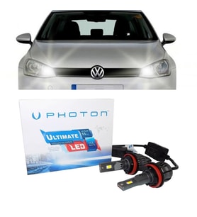 Vw Golf 7.5 Led Xenon Kısa Far Ampulü H7 Ultimate 9500 Lumens Yeni Seri Beyaz 2017-2019