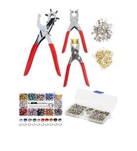 Hodbehod 5 Mm Renkli Metal Kuş Gözü 300 Set 9.5mm Çıt Çıt 100 Set Aksesuar Çakım Pense Komple Seti