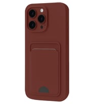 iPhone 16 Pro Kılıf Kelvin Kartvizitli Silikon - Bordo