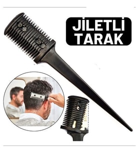 Jiletli Kırık Saç Sakal Düzletme İnceltme Tarağı