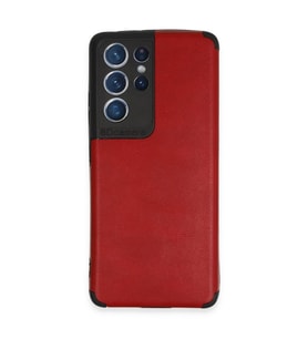 Samsung Galaxy S21 Ultra Kılıf Loop Deri Silikon - Kırmızı