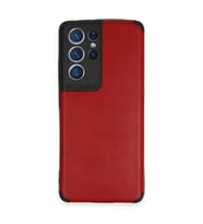 Samsung Galaxy S21 Ultra Kılıf Loop Deri Silikon - Kırmızı