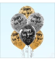 Happy New Year Yılbaşı Balonu, 30cm x 6 Adet