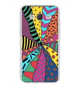 PrintiFy Samsung Galaxy J5 ile Uyumlu 1mm Slim Fit Retro Colors 4 Baskılı Şeffaf  Kılıf