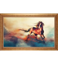 EV İŞYERİ OFİS İÇİN ALTIN ÇERÇEVELİ PASPARTULU TABLO S482