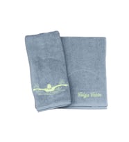 Alice Atelier İsme Özel %100 Pamuk Yüzme İkon İşlemeli Unisex Spor Havlusu Beyaz, Kırmızı, Mavi, Gri, Siyah (Gri)