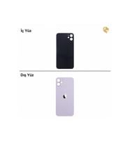 iphone 11 iPhone 11 Mor Renk Arka Kapak Arka Cam Batarya Kapağı Lazer Kesim Kapak Pil Kapağı