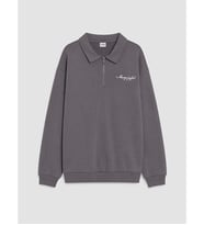 LCW Kids Gri Polo Yaka Erkek Çocuk Sweatshirt