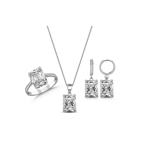 Kare Model Modern Gümüş Set Takım