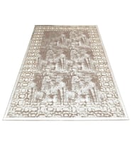 Makine Kaymaz Yıkanabilir Bej Modern Salon Halısı Mutfak Halısı Koridor Halısı Yolluk 2 grey silve