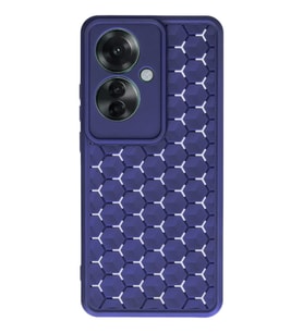 Newface Oppo Reno 11F Kılıf Petek Silikon Kapak - Lacivert