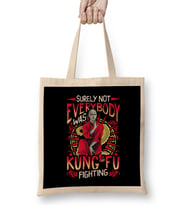 Surely Not Everybody Was Kung Fu Funny Kungfu Pun Bez Çanta Uzun Saplı