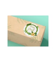 Çiçek Desenli Size Özel Etiketi Mat Sticker 4 Cm (90 Adet)