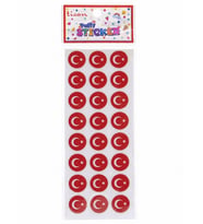 Ticon Yuvarlak Bayrak Sticker - 3 adet