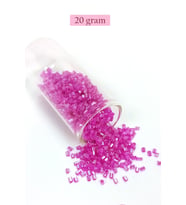 Kesme Cam Boncuk 2mm - 20 Gram - Şeffaf Fuşya -BNC315