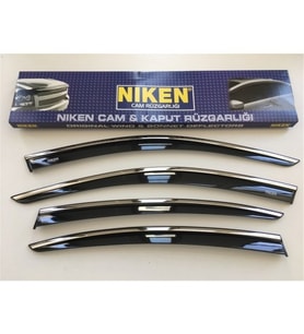 Chevrolet Cruze Sedan  2008 ve Sonrası Uyumlu   Kromlu Cam Rüzgarlığı 4'lü
